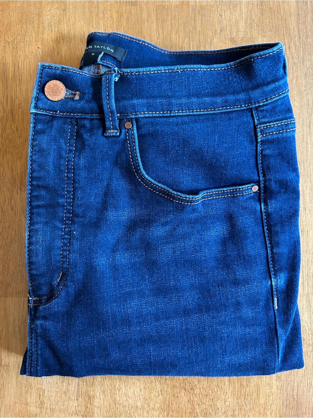 Ann Taylor High-Rise Dark Blue Denim Jeans